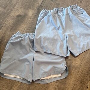 2 pair Men's Light Blue Athletic Shorts - Elastic Waist